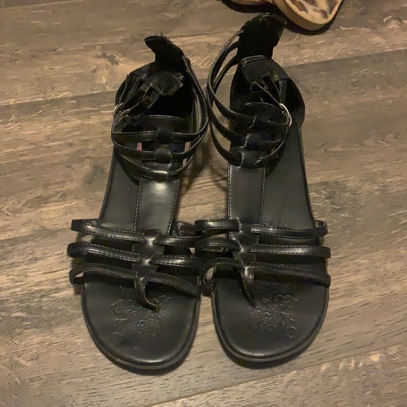 Women’s Size 9 Black Gladiator Sandals - Picture 1 of 5
